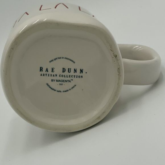 Rae Dunn FA LA LA White/Red Mug - Picture 7 of 9